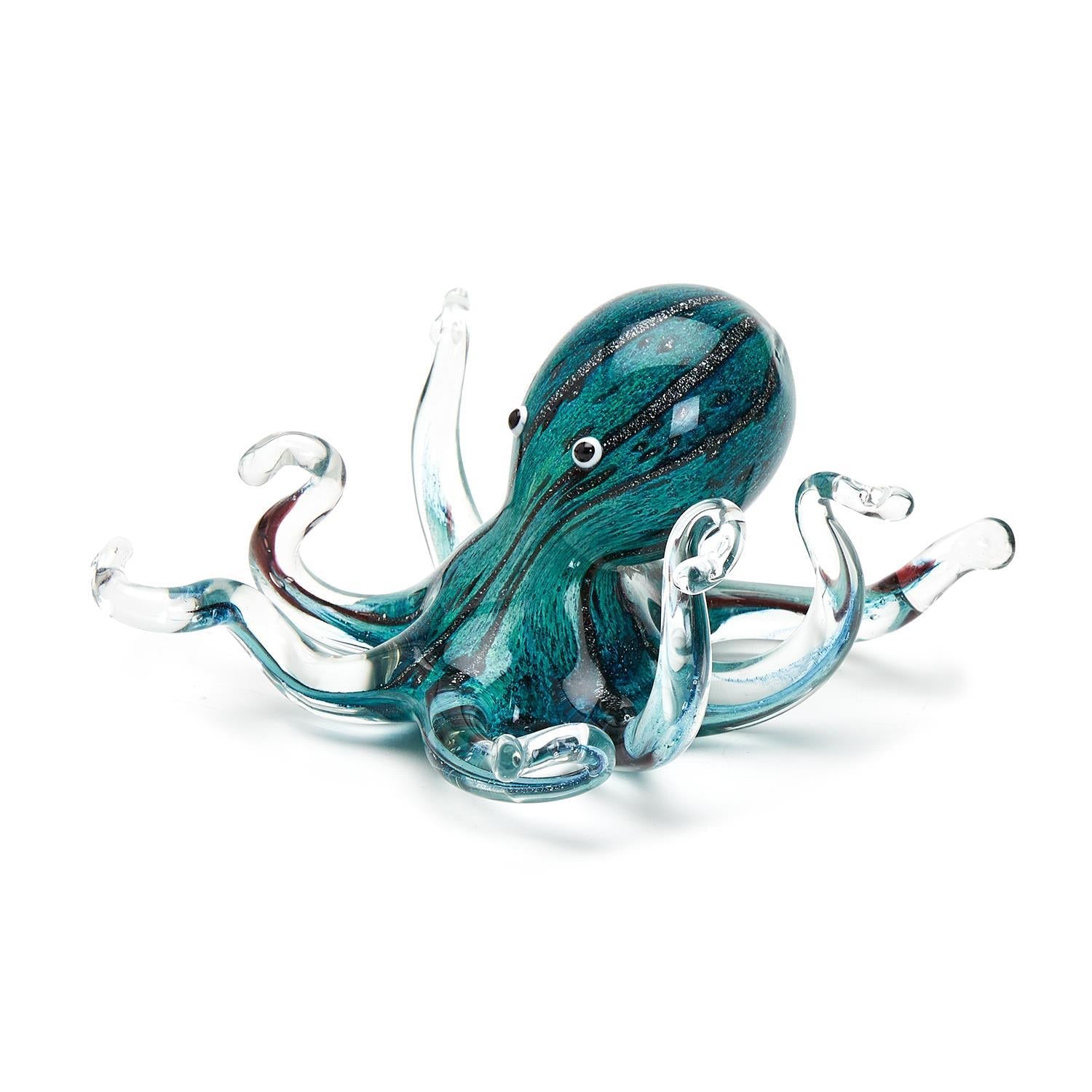 Octopus Hand-Blown Glass Figurine