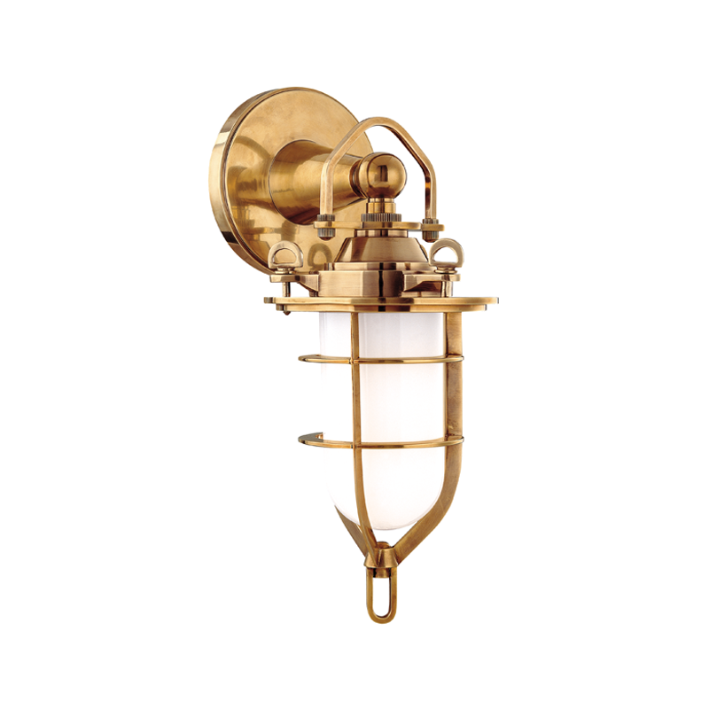Hudson Valley Lighting New Canaan 1 Light Bath Bracket - Aged Brass