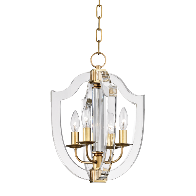 Hudson Valley Lighting Arietta 12.5" 4 Light Pendant - Aged Brass