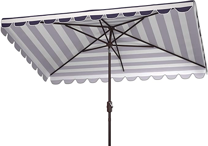 Safavieh Vienna 6.5 X 10 Ft Rect Crank Umbrella , PAT8311