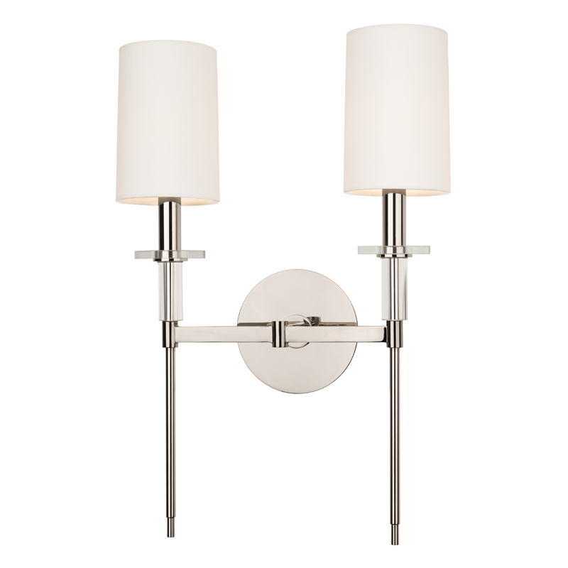Hudson Valley Lighting Amherst 2 Light Wall Sconce - Polished Nickel