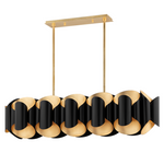 Hudson Valley Lighting Banks 12 Light Island Light - Gold Leaf/Black
