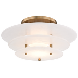 Hudson Valley Lighting Gatsby 15.75 Brass Led Flush Mount