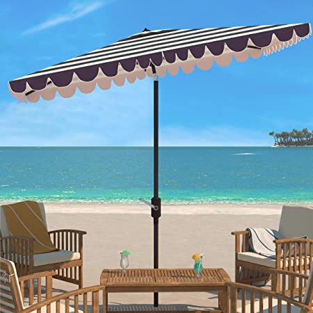 Safavieh Vienna 6.5 X 10 Ft Rect Crank Umbrella , PAT8311
