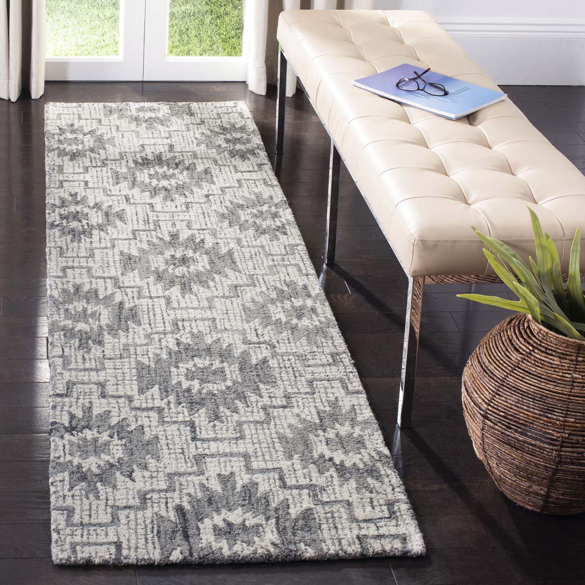 Safavieh Abstract 202 Rug, ABT202 - Ivory / Dark Grey
