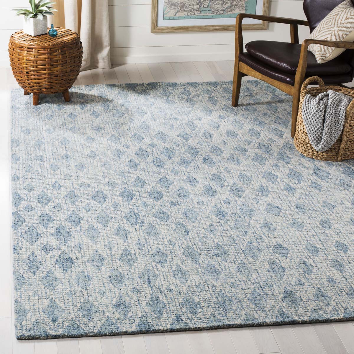 Safavieh Abstract 206 Rug, ABT206 - Ivory / Blue