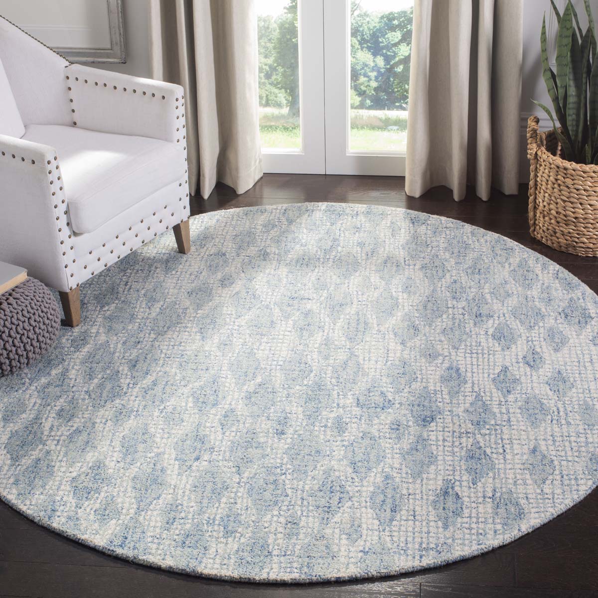 Safavieh Abstract 206 Rug, ABT206 - Ivory / Blue