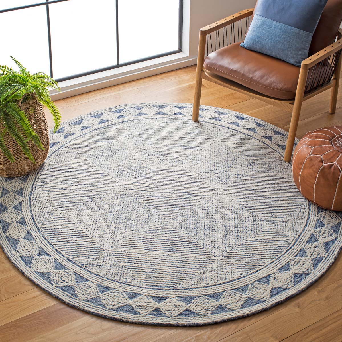 Safavieh Abstract 349 Rug, ABT349 - Ivory / Navy