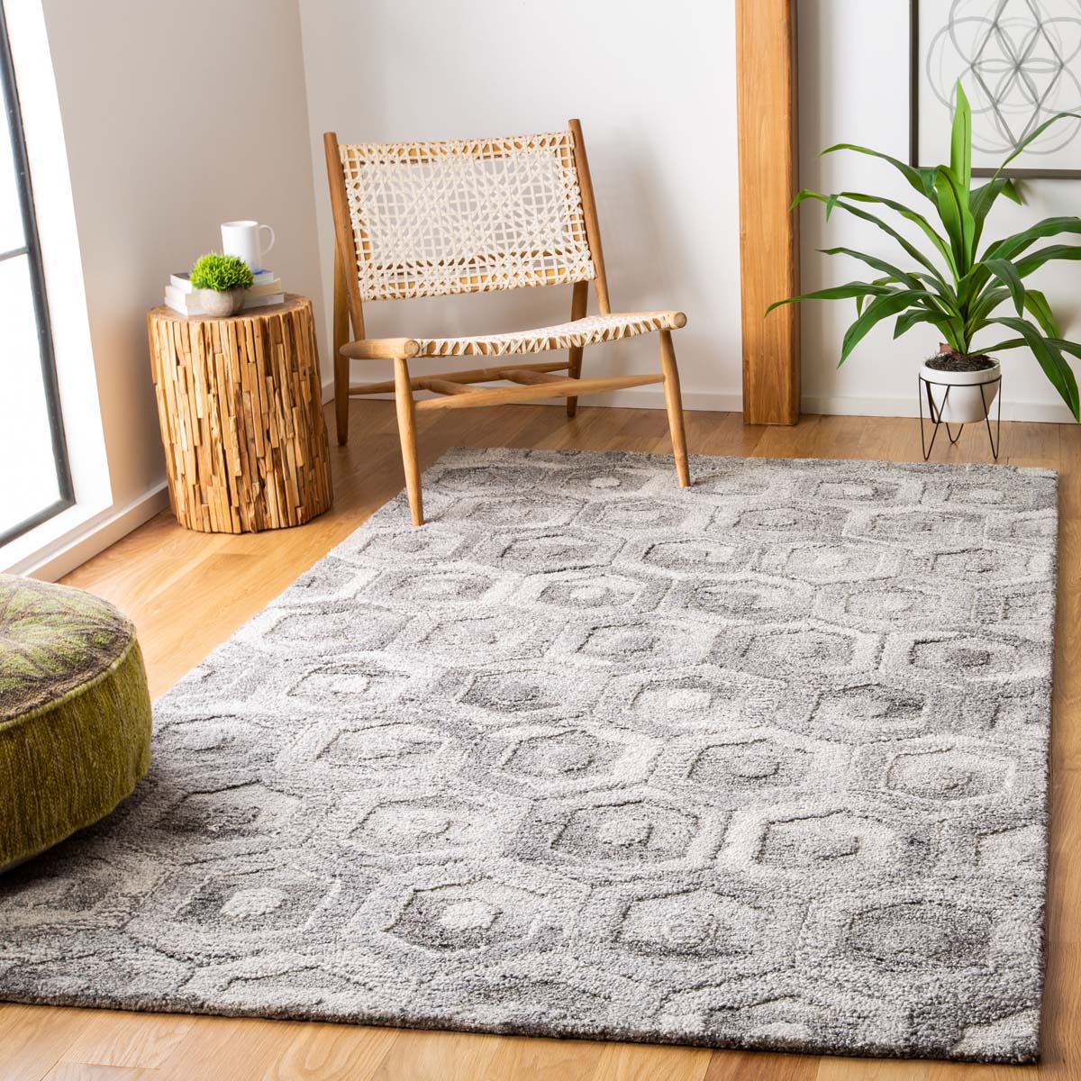 Safavieh Abstract 632 Rug, ABT632 - Grey / Beige
