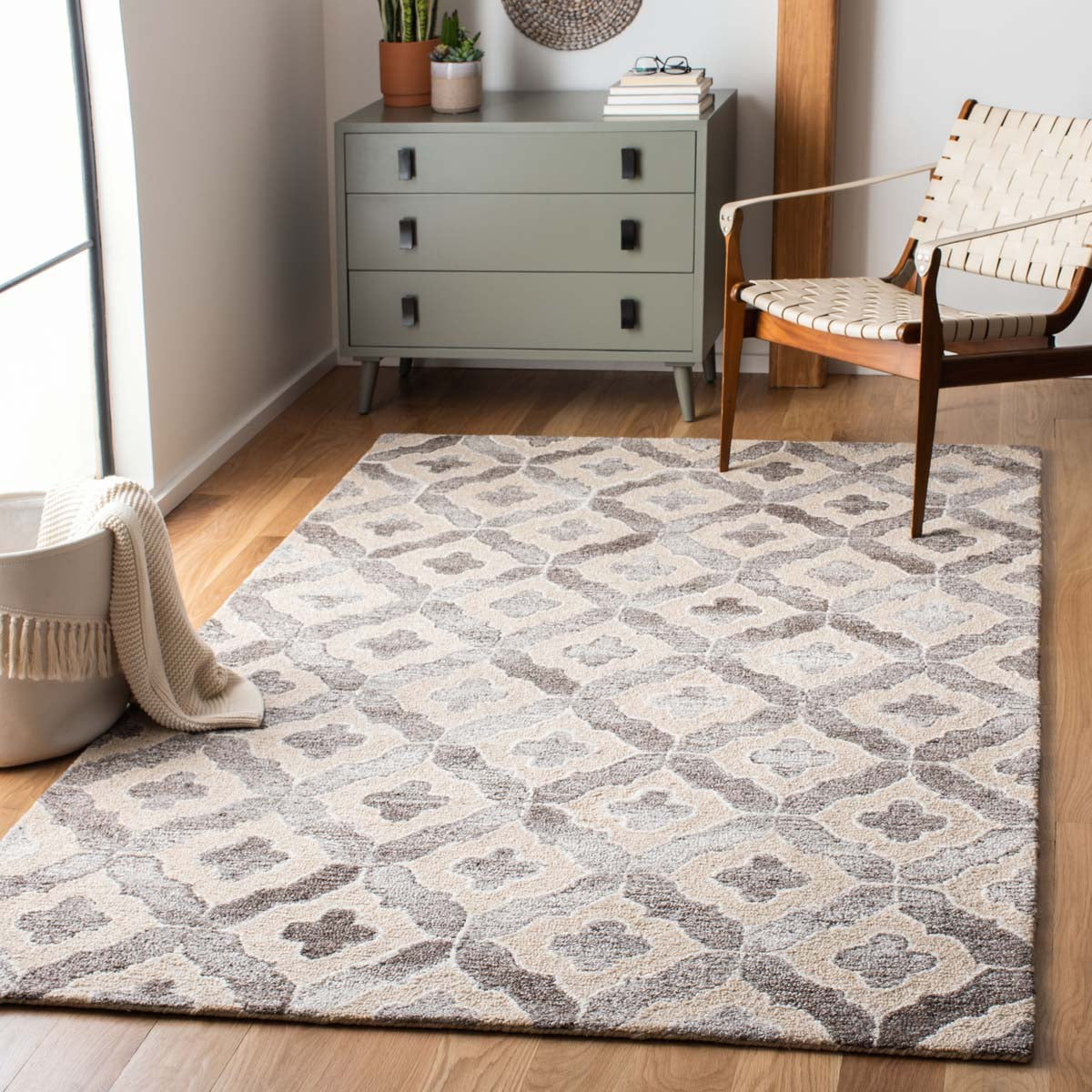Safavieh Abstract 634 Rug, ABT634 - Beige / Grey
