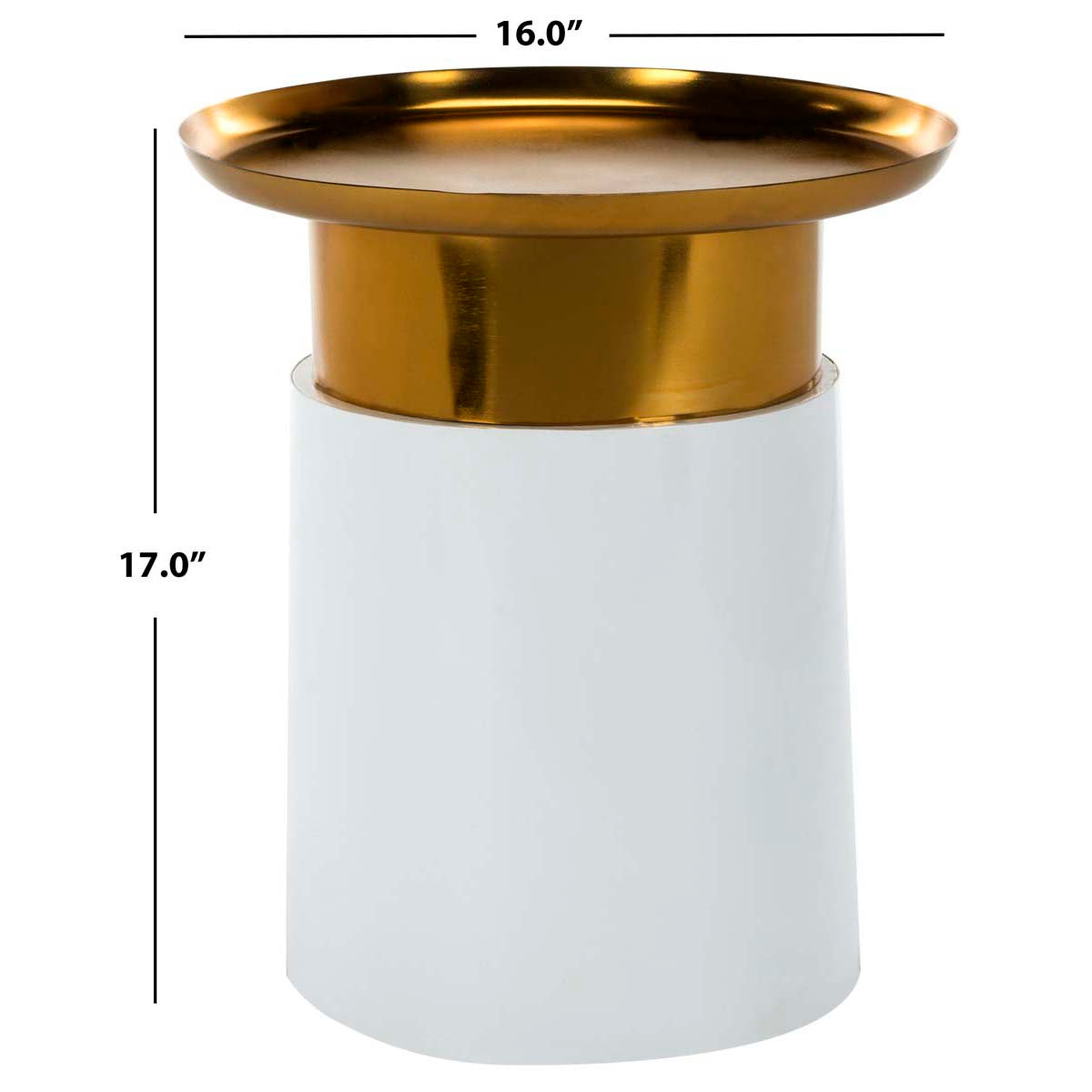Safavieh Zenith Tray Top Side Table , ACC3200 - Gold/White