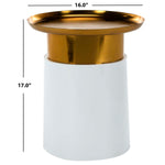 Safavieh Zenith Tray Top Side Table , ACC3200 - Gold/White