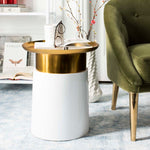 Safavieh Zenith Tray Top Side Table , ACC3200 - Gold/White