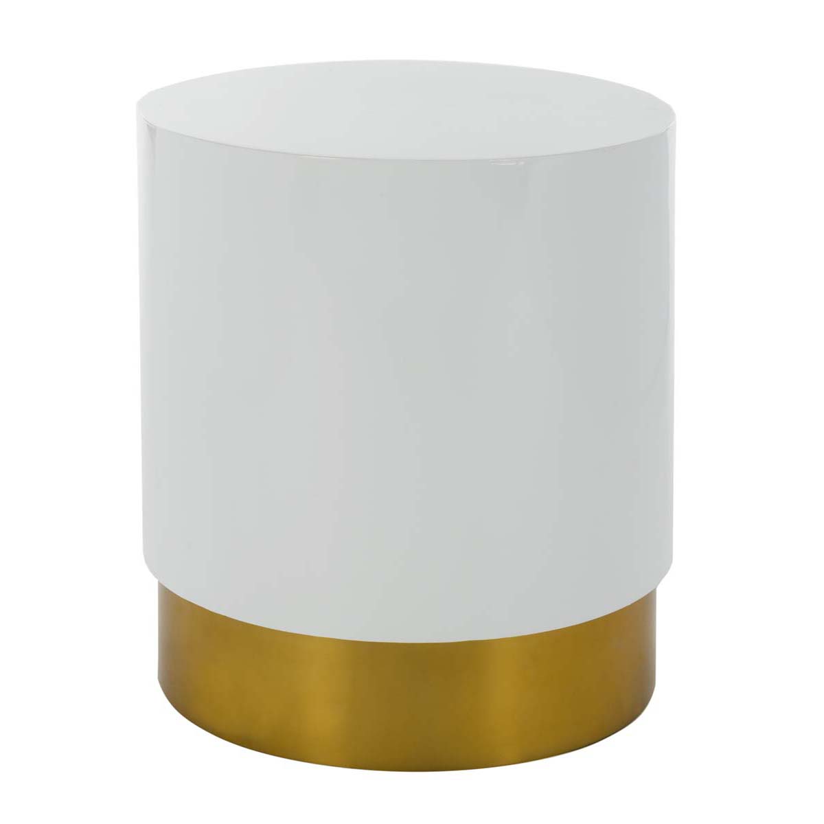Safavieh Angelo Round Side Table , ACC3203 - White/Gold