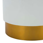 Safavieh Angelo Round Side Table , ACC3203 - White/Gold