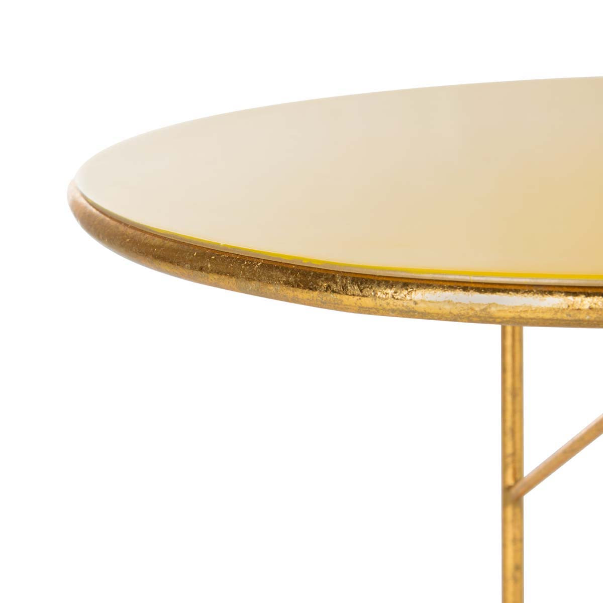 Safavieh Sionne Round C Table , ACC3210 - Yellow Enamel/Gold