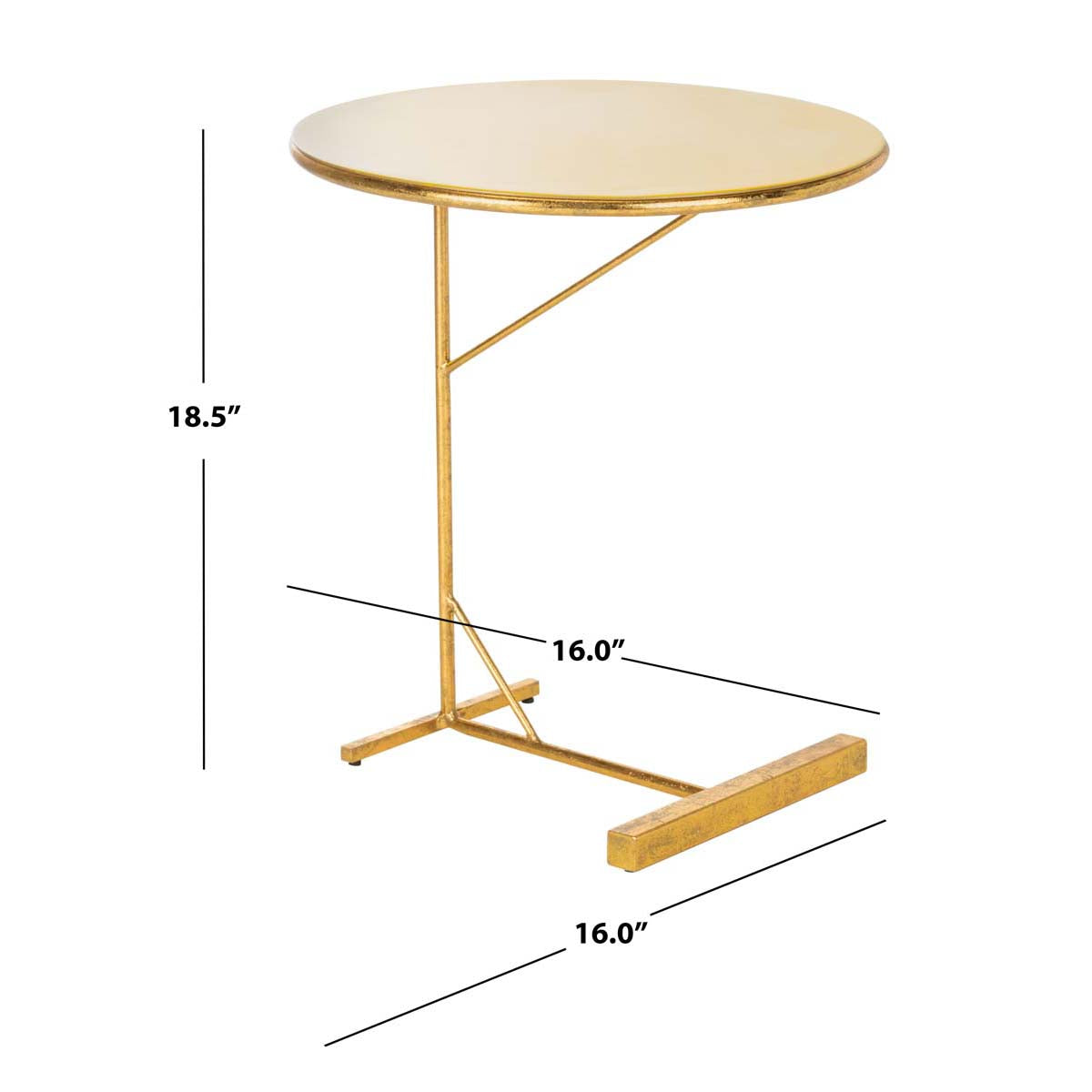 Safavieh Sionne Round C Table , ACC3210 - Yellow Enamel/Gold