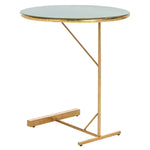 Safavieh Sionne Round C Table , ACC3210 - Hunter Green Enamel/Gold