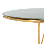 Safavieh Sionne Round C Table , ACC3210 - Hunter Green Enamel/Gold