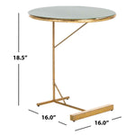 Safavieh Sionne Round C Table , ACC3210 - Hunter Green Enamel/Gold