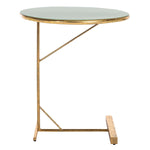 Safavieh Sionne Round C Table , ACC3210 - Hunter Green Enamel/Gold
