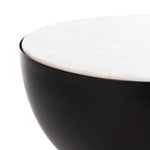 Safavieh Zephyr Round Accent Table , ACC3212 - White Marble/Black/Gold
