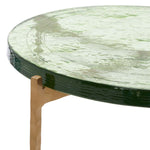 Safavieh Tengah Round Glass Accent Table , ACC3213 - Green/Brass