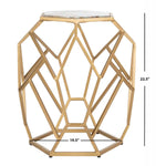 Safavieh Ava Geometric Accent Table , ACC3700 - Multi Colored Agate/Gold