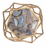 Safavieh Ava Geometric Accent Table , ACC3700 - Multi Colored Agate/Gold
