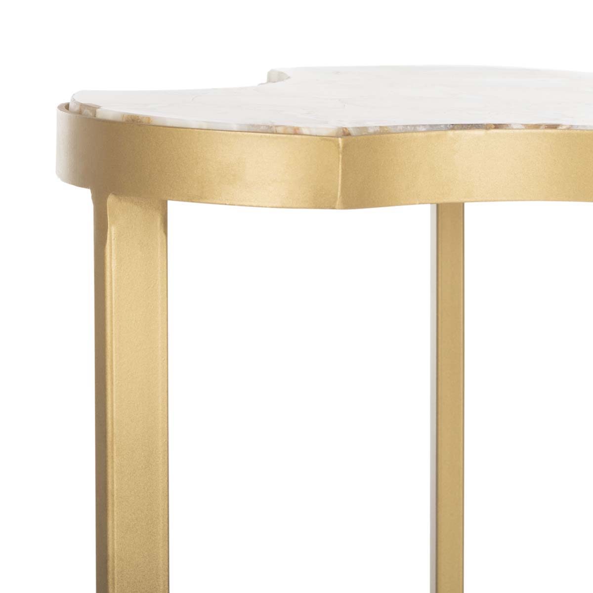 Safavieh Suki Agate Tripod Accent Table , ACC3701 - White Agate/Gold