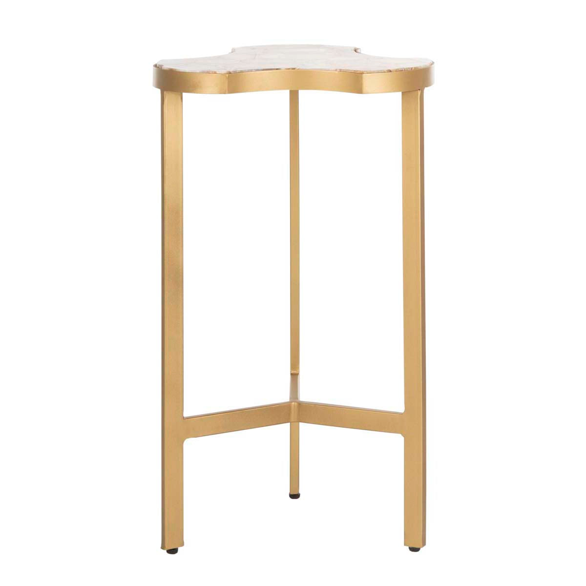 Safavieh Suki Agate Tripod Accent Table , ACC3701 - White Agate/Gold