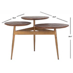Safavieh Ian 3 Circle Accent Table , ACC3702 - Rustic Honey/Gold