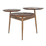 Safavieh Ian 3 Circle Accent Table , ACC3702 - Rustic Honey/Gold