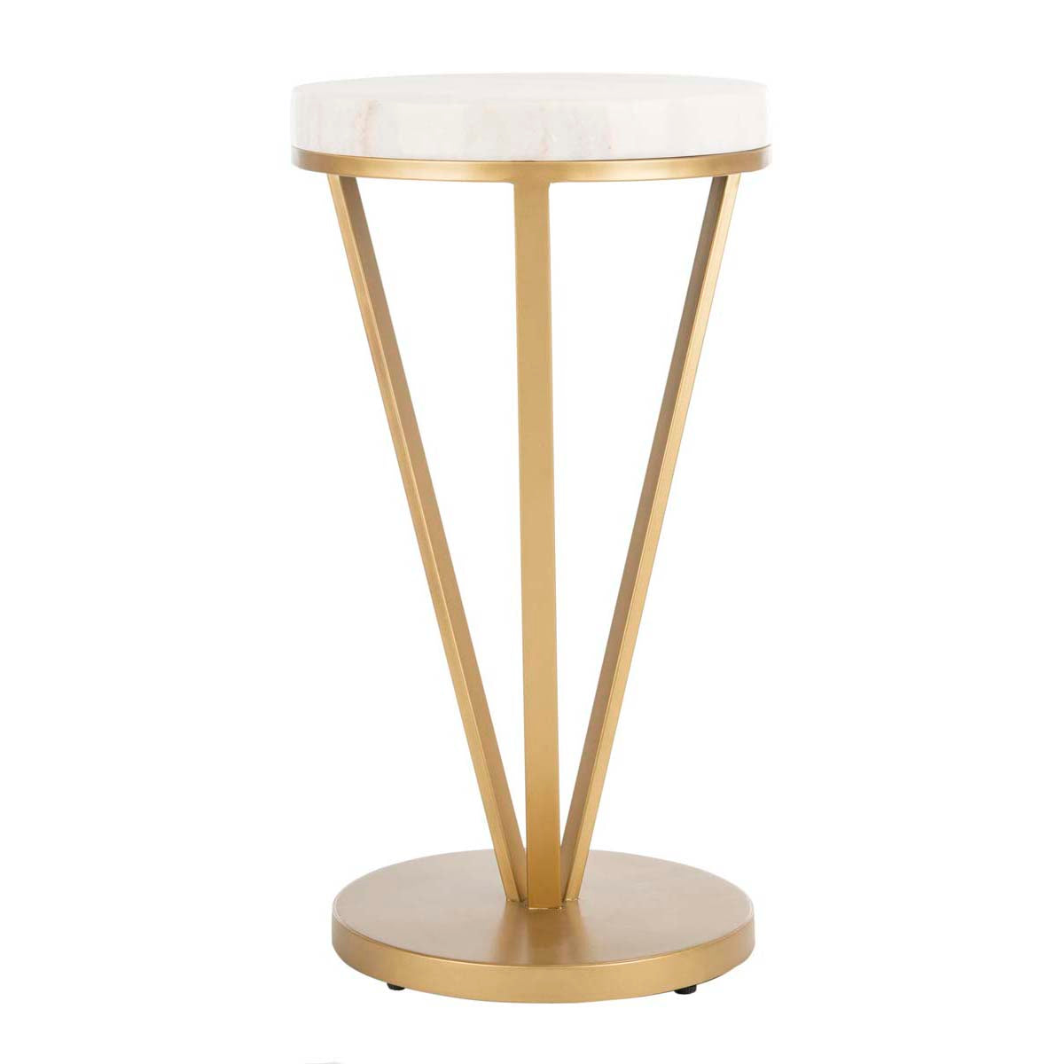 Safavieh Theia Accent Table , ACC3704 - White Marble/Gold