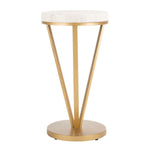 Safavieh Theia Accent Table , ACC3704 - White Marble/Gold