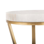Safavieh Theia Accent Table , ACC3704 - White Marble/Gold
