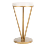 Safavieh Theia Accent Table , ACC3704 - White Marble/Gold