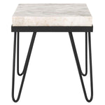 Safavieh Jada Stone Top Accent Table , ACC3705 - Multi Grey Stone/Black