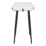 Safavieh Yuki Stone Top Accent Table , ACC3708 - White Marble/Black