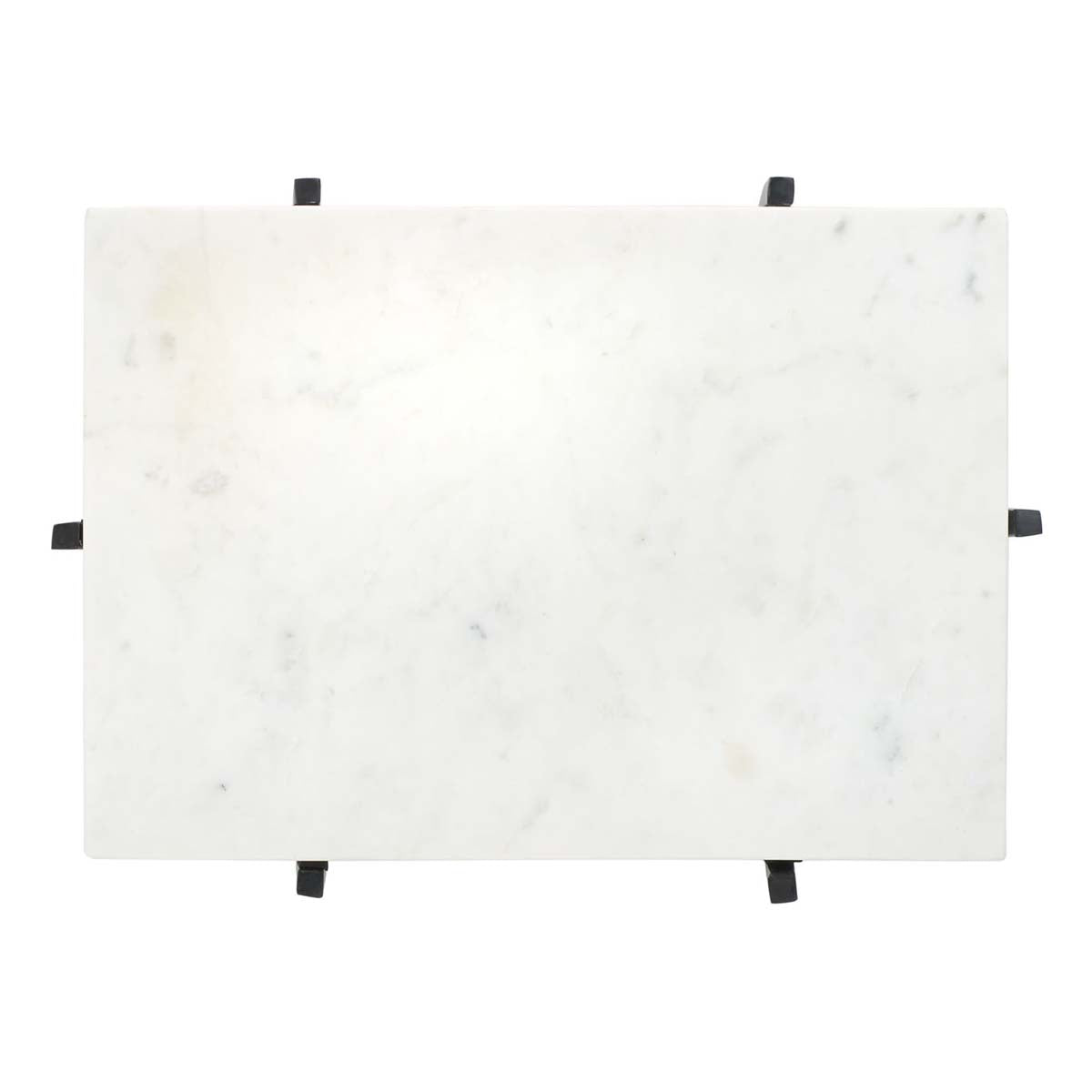 Safavieh Yuki Stone Top Accent Table , ACC3708 - White Marble/Black