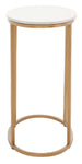 Safavieh Tage Marble Side Table , ACC3711 - White Marble/Gold Legs
