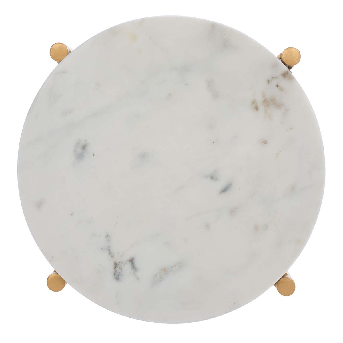 Safavieh Branwen Drink Table , ACC3723 - White Marble Top/Gold Legs