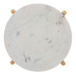 Safavieh Branwen Drink Table , ACC3723 - White Marble Top/Gold Legs