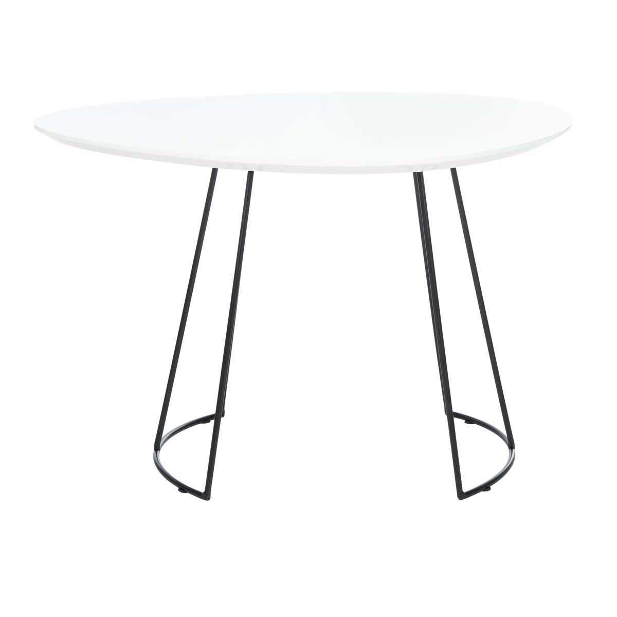 Safavieh Brooks Side Table , ACC4200 - White Lacquer/Black
