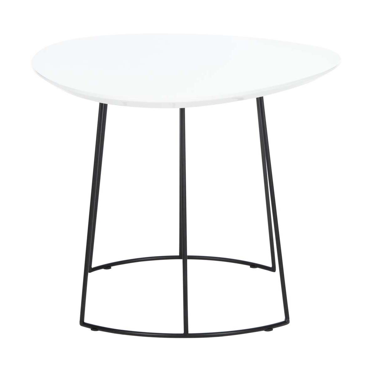 Safavieh Brooks Side Table , ACC4200 - White Lacquer/Black