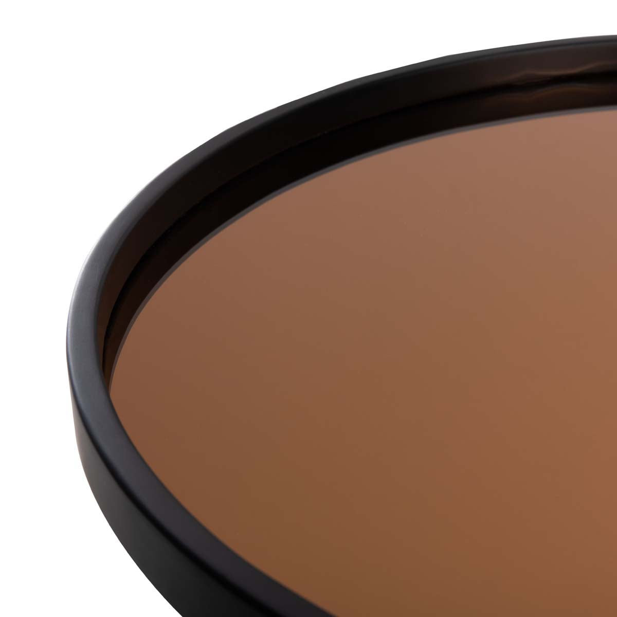 Safavieh Ruby Medium Round Tray Top Accent Table , ACC4205 - Rose Gold/Black