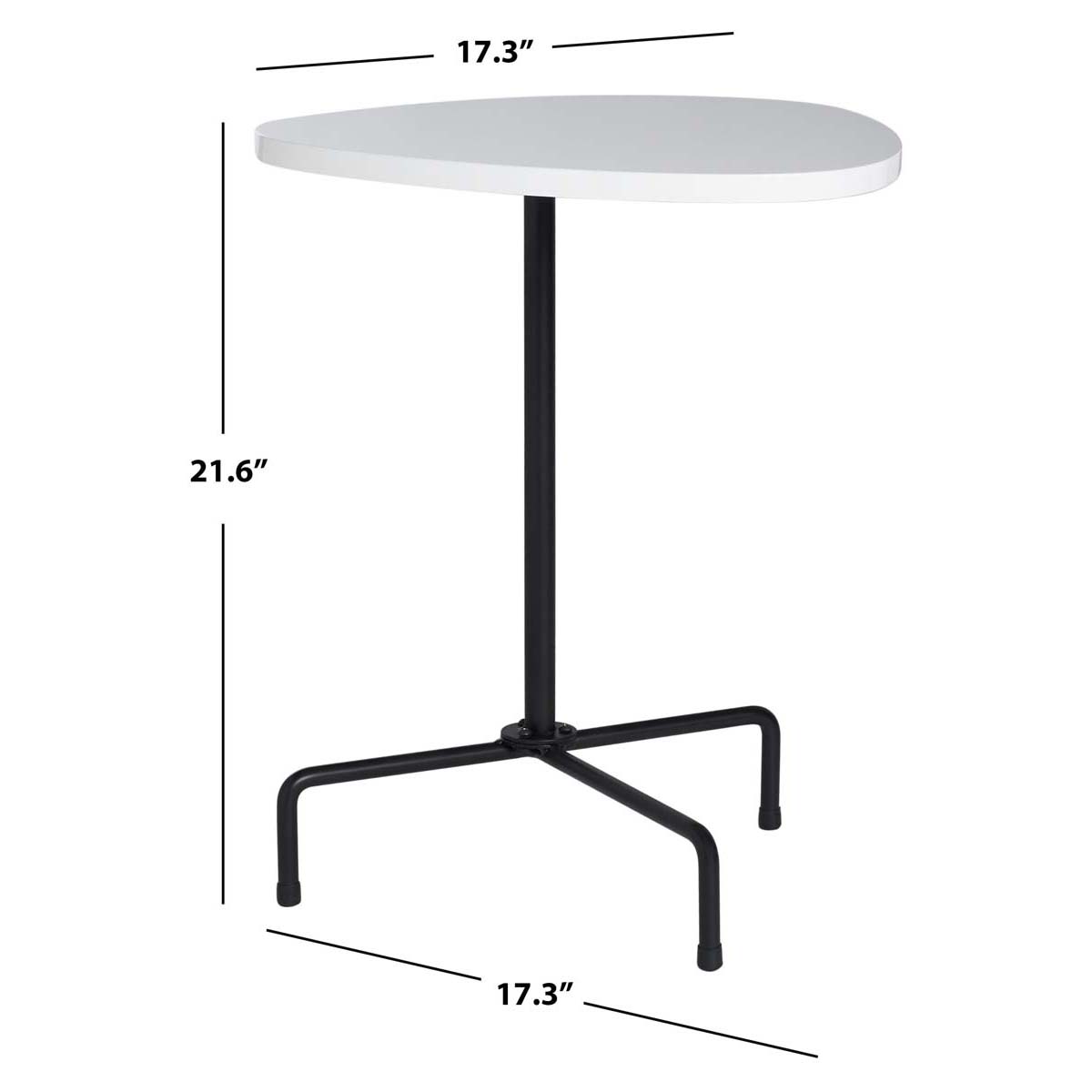 Safavieh Berlin Tripod Side Table , ACC4207 - White Lacquer/Black