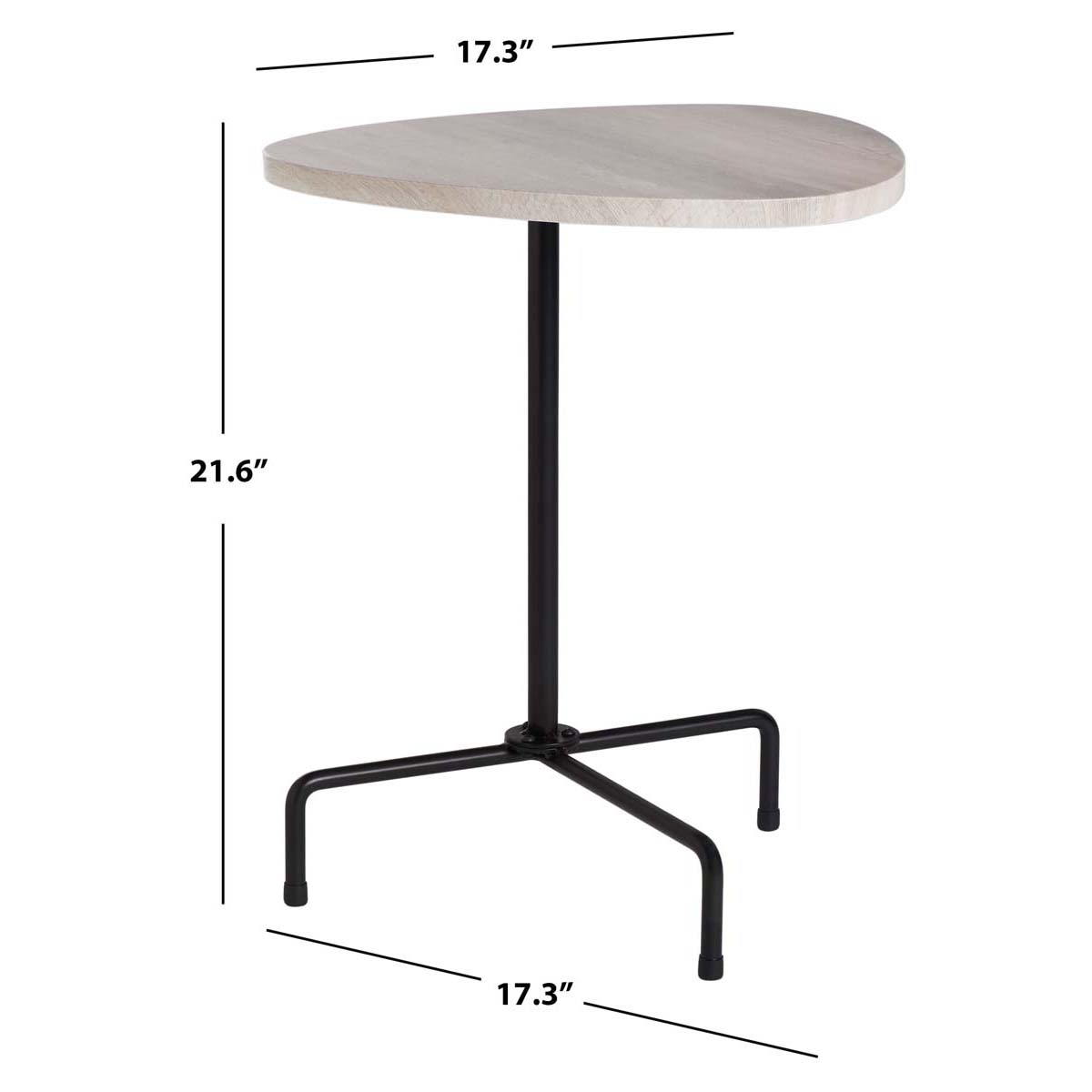 Safavieh Berlin Tripod Side Table , ACC4207 - Light Grey Oak/Black