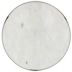 Safavieh Triss Round Accent Table, White Marble / Antique Brass