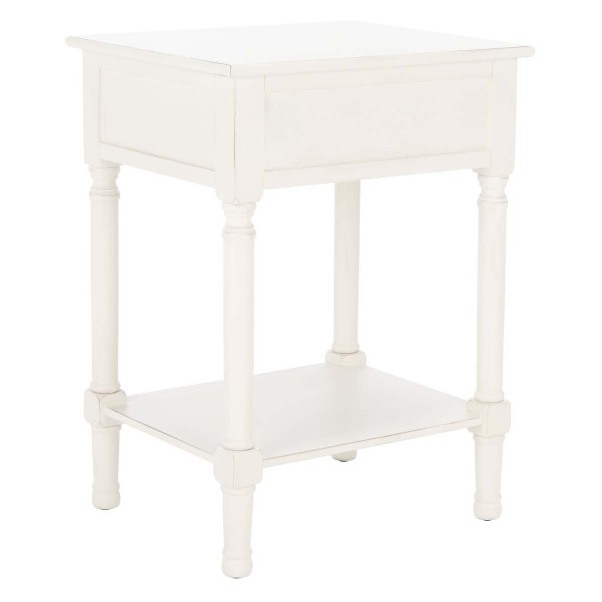 Safavieh Landers 1 Drawer Accent Table , ACC5708 - Distressed White